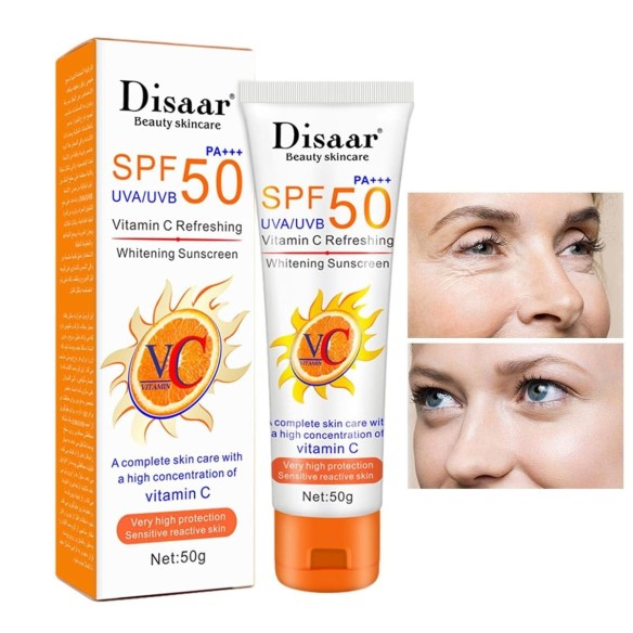 Sonnencreme-Lichtschutzfaktor-50-fuer-Gesicht-und-Koerper-mit-UVAUVB-Schutz-Vitamin-C-4