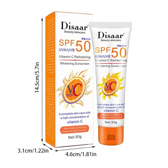 Sonnencreme-Lichtschutzfaktor-50-fuer-Gesicht-und-Koerper-mit-UVAUVB-Schutz-Vitamin-C-5