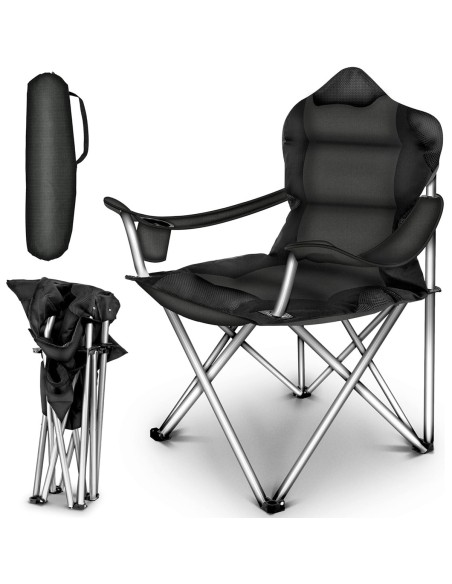 Luxus-Campingstuhl-mit-Armlehnen-und-Getraenkehalter-faltbar-150kg-Angelstuhl-Faltstuhl-Klappstuhl-1