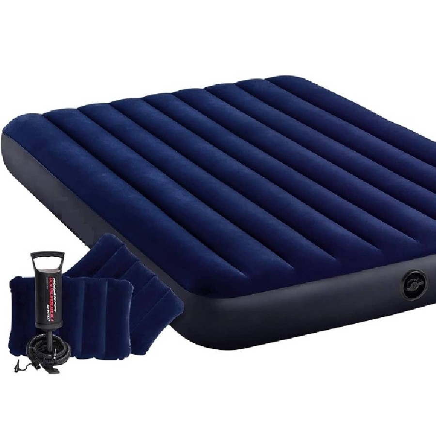 Luftbett-aufblasbare-Schlaf-Matratze-fuer-zwei-Personen-mit-2-Kissen-Luftpumpe-1