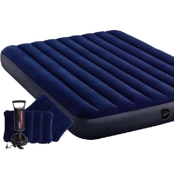 Luftbett-aufblasbare-Schlaf-Matratze-fuer-zwei-Personen-mit-2-Kissen-Luftpumpe-1