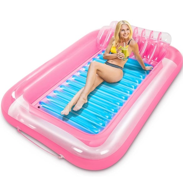PinkBarby-Luft-Matratze-zwei-Personen-mini-Pool-aufblasbar-reissfest-sehr-leicht-180x120cm-1