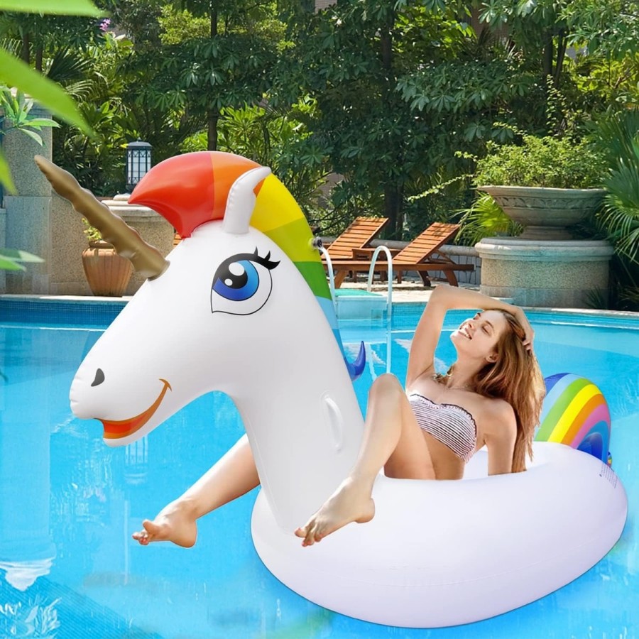 SweetEinhorn-Luftmatratze-Pool-Spielzeug-fuer-Kinder-und-Erwachsene-aufblasbar-reissfest-sehr-leicht-1