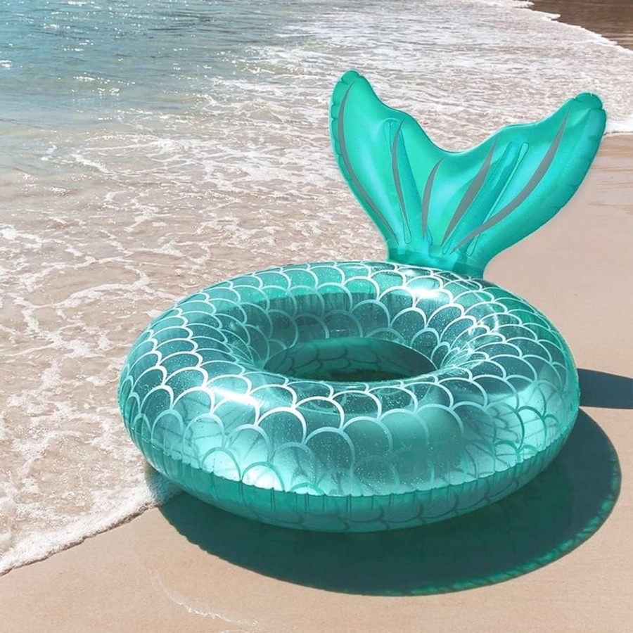 MERMAID-Meerjungfrau-Schwimmreifen-fuer-Erwachsene-aufblasbar-reissfest-sehr-leicht-1