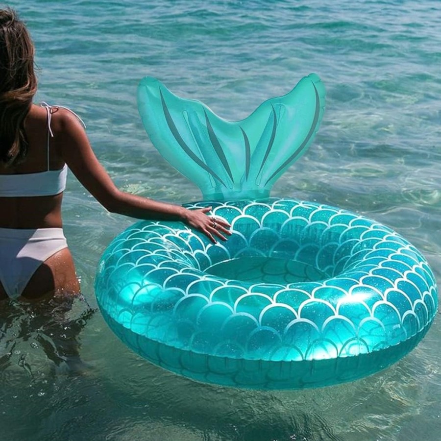 MERMAID-Meerjungfrau-Schwimmreifen-fuer-Erwachsene-aufblasbar-reissfest-sehr-leicht-2