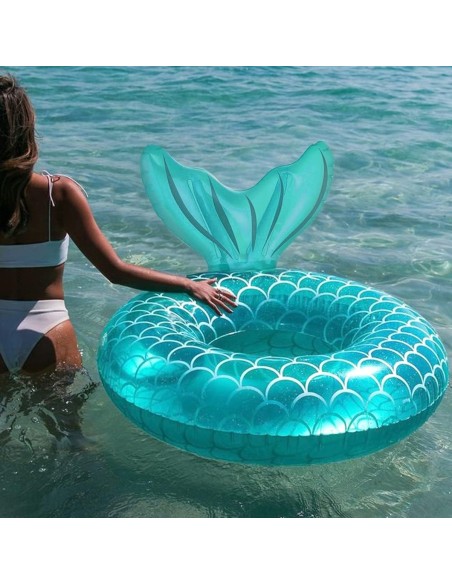 MERMAID-Meerjungfrau-Schwimmreifen-fuer-Erwachsene-aufblasbar-reissfest-sehr-leicht-2