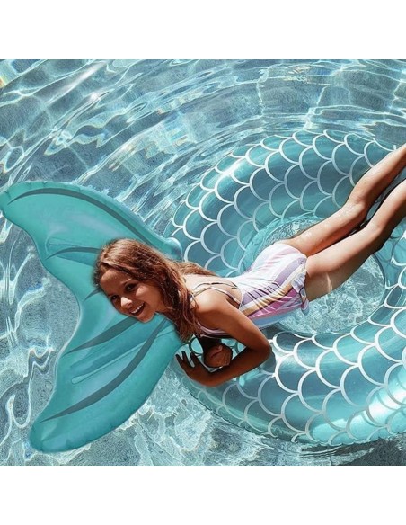MERMAID-Meerjungfrau-Schwimmreifen-fuer-Erwachsene-aufblasbar-reissfest-sehr-leicht-4