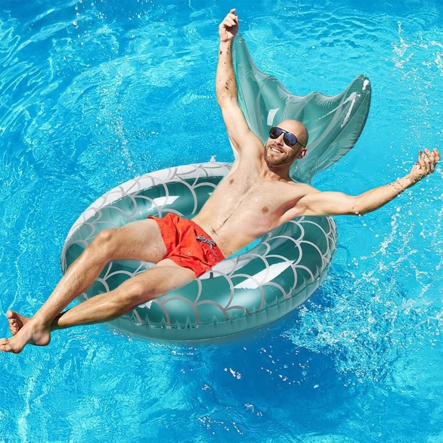 MERMAID-Meerjungfrau-Schwimmreifen-fuer-Erwachsene-aufblasbar-reissfest-sehr-leicht-3