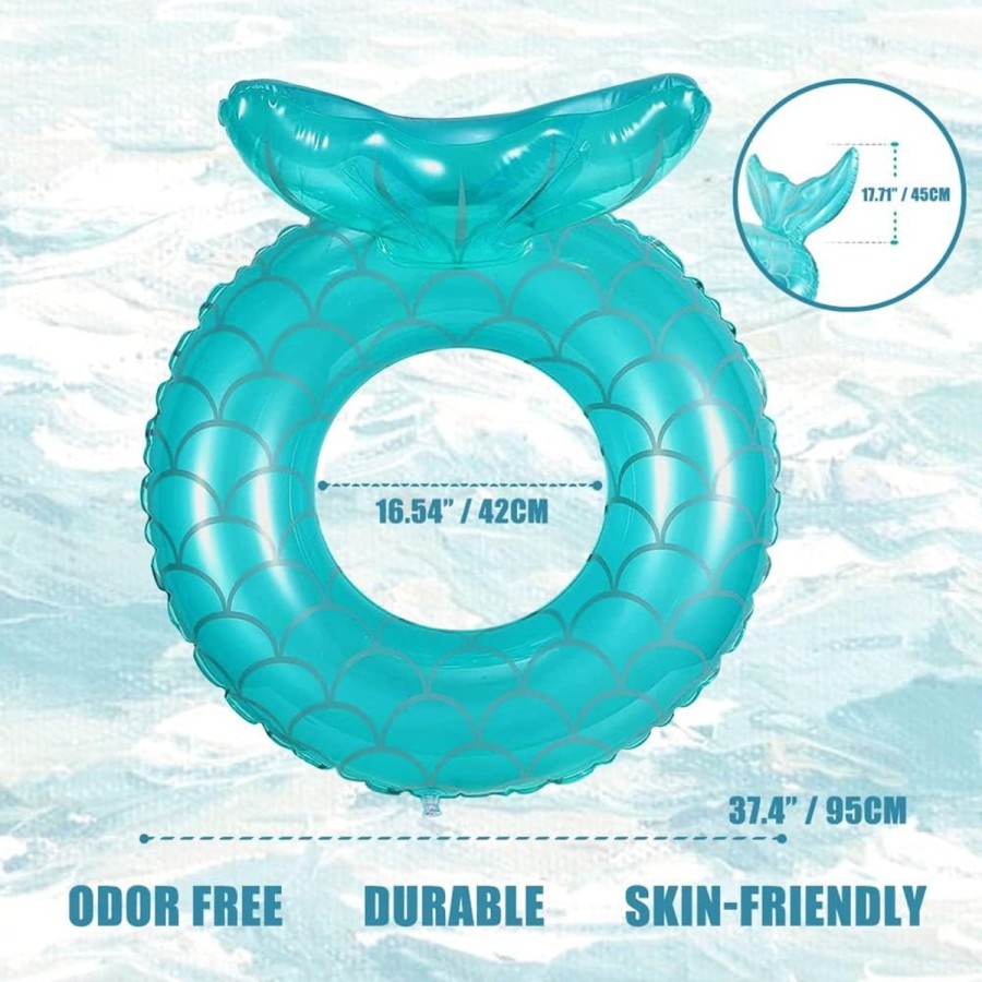 MERMAID-Meerjungfrau-Schwimmreifen-fuer-Erwachsene-aufblasbar-reissfest-sehr-leicht-5