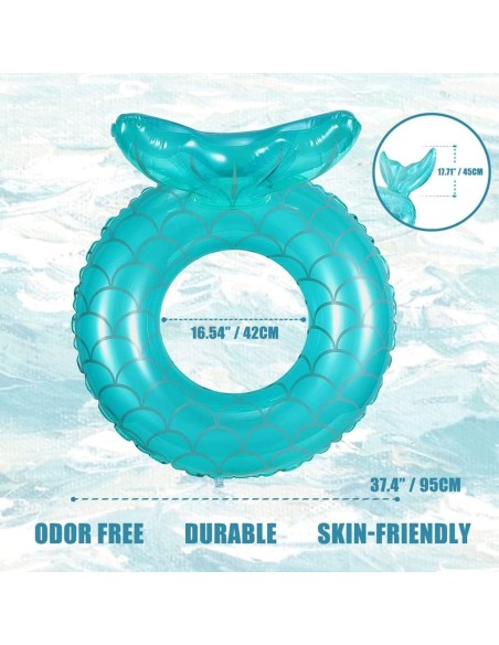 MERMAID-Meerjungfrau-Schwimmreifen-fuer-Erwachsene-aufblasbar-reissfest-sehr-leicht-5