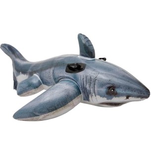 Der-Weisse-Hai-Schwimmreifen-fuer-Kinder-Haifisch-Luftmatratze-aufblasbar-reissfest-sehr-leicht-1