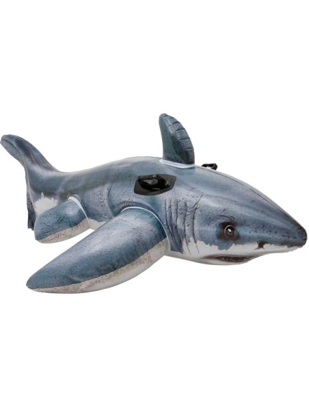 Der-Weisse-Hai-Schwimmreifen-fuer-Kinder-Haifisch-Luftmatratze-aufblasbar-reissfest-sehr-leicht-1