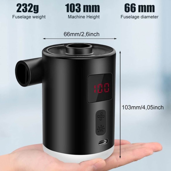 Elektrische-Super-Luftpumpe-4000mAh-stark-mit-3-Luftduesen-fuer-aufblasbare-Luftmatratzen-Schwimmringe-Luftbetten-7