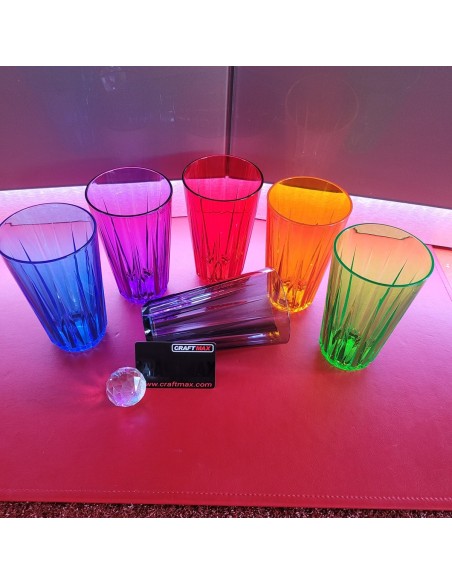 Luxus-Trinkbecher-Set-Wohnmobil-Reisemobil-Camping-Glaeser-Diamanteffekt-ultraleicht-Reise-Party-Picknick-farbiges-Acryl-1