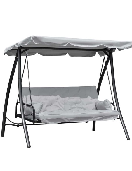 3-Sitzer-Hollywoodschaukel-mit-Liege-Funktion-verstellbarem-Baldachin-209x114x170cm-grau-1