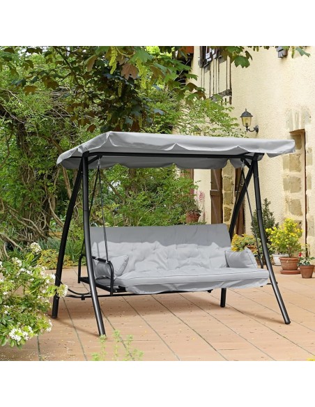 3-Sitzer-Hollywoodschaukel-mit-Liege-Funktion-verstellbarem-Baldachin-209x114x170cm-grau-2
