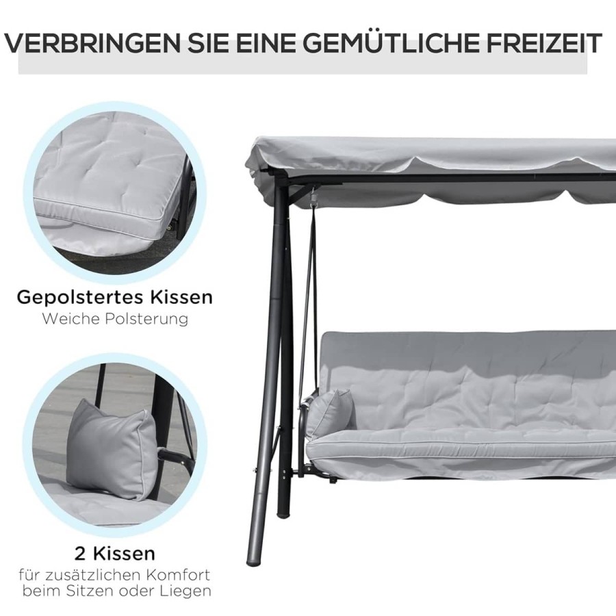 3-Sitzer-Hollywoodschaukel-mit-Liege-Funktion-verstellbarem-Baldachin-209x114x170cm-grau-4