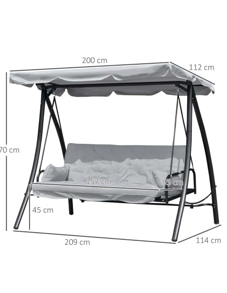3-Sitzer-Hollywoodschaukel-mit-Liege-Funktion-verstellbarem-Baldachin-209x114x170cm-grau-9