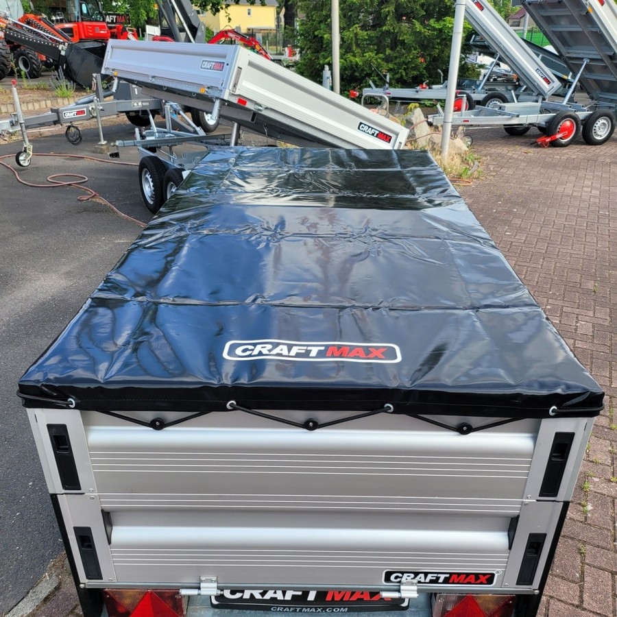 CRAFTMAX-750kg-ALU-Kastenanhaenger-mit-60cm-Aluminiumbordwand-Plane-6
