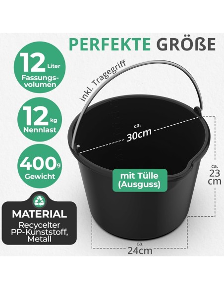 12L-Eimer-mit-Ausguss-Tuelle-Baueimer-Kuebel-fuer-Zement-Moertel-Stabiler-Wassereimer-mit-Skala-3