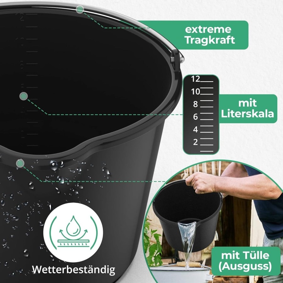 12L-Eimer-mit-Ausguss-Tuelle-Baueimer-Kuebel-fuer-Zement-Moertel-Stabiler-Wassereimer-mit-Skala-4