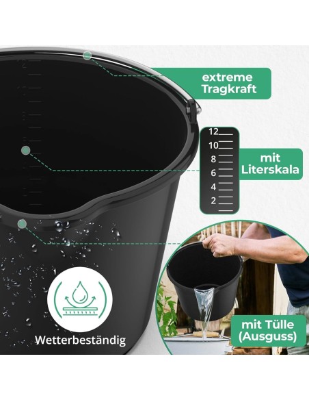 12L-Eimer-mit-Ausguss-Tuelle-Baueimer-Kuebel-fuer-Zement-Moertel-Stabiler-Wassereimer-mit-Skala-4