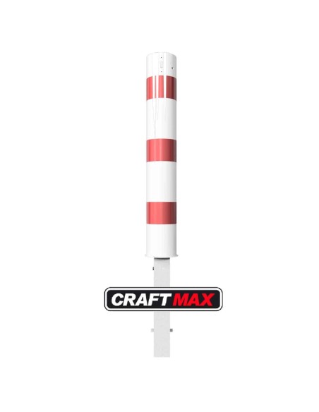CRAFTMAX-massiver-Stahlrohrpfosteb-O150x3.2mm-herausnehmbar-Sicherheitsschloss-Bodenhuelse-zum-Einbetonieren