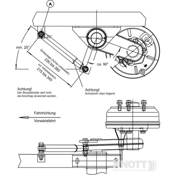 Knott-Fahrwerksdaempfer-Rad-Stossdaempfer-fuer-die-100-kmh-Zulassung-Einachs-PKW-Anhaenger