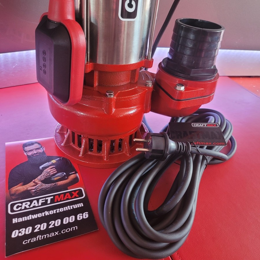 CRAFTMAX-Schmutzwasserpumpe-1500W-Max.-Druck-135-bar-Max.-Foerdermenge-84.000lh-1.400lmin.-Foerderhoehe-135m-2