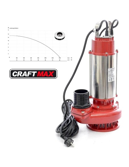 CRAFTMAX-Schmutzwasserpumpe-1500W-Cutter-Schwimmerschalter