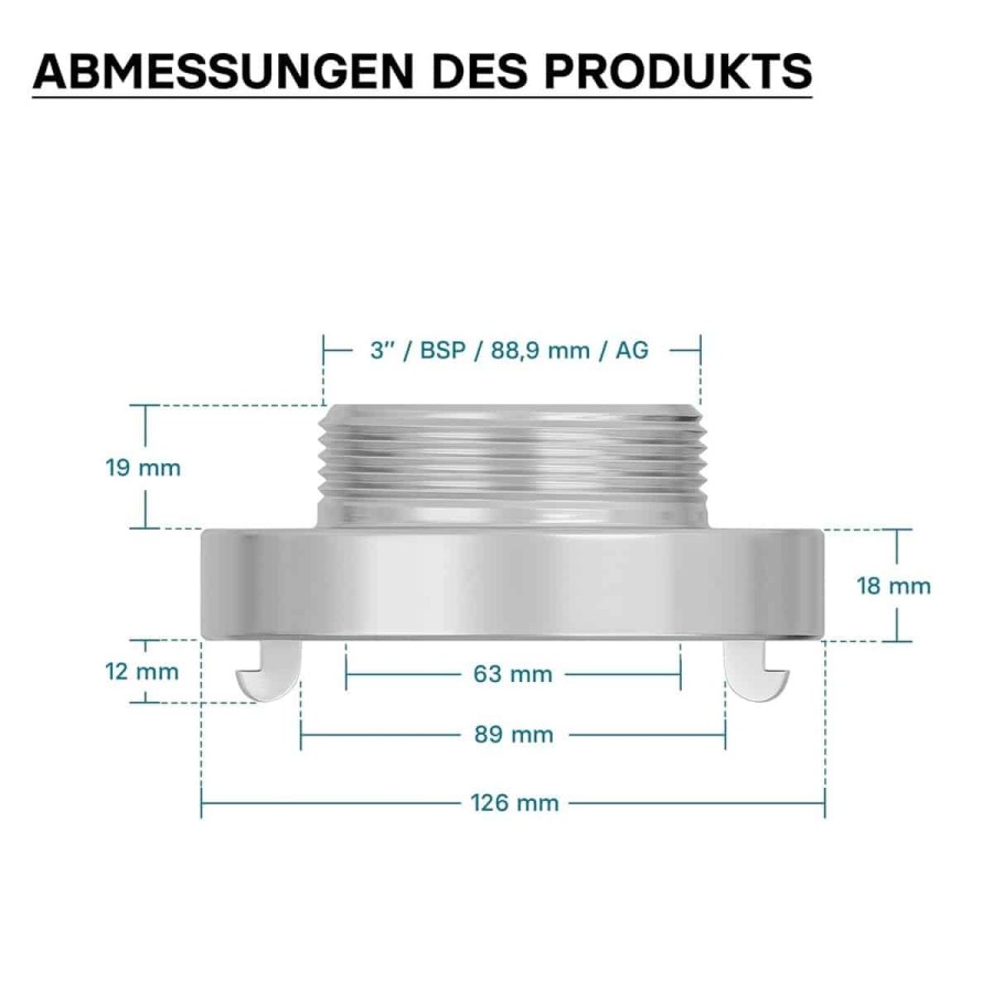 STORZ-Kupplung-3-Zoll-B-75mm-Festkupplung-mit-Aussengewinde-3-8745mm-aus-Aluminium-5