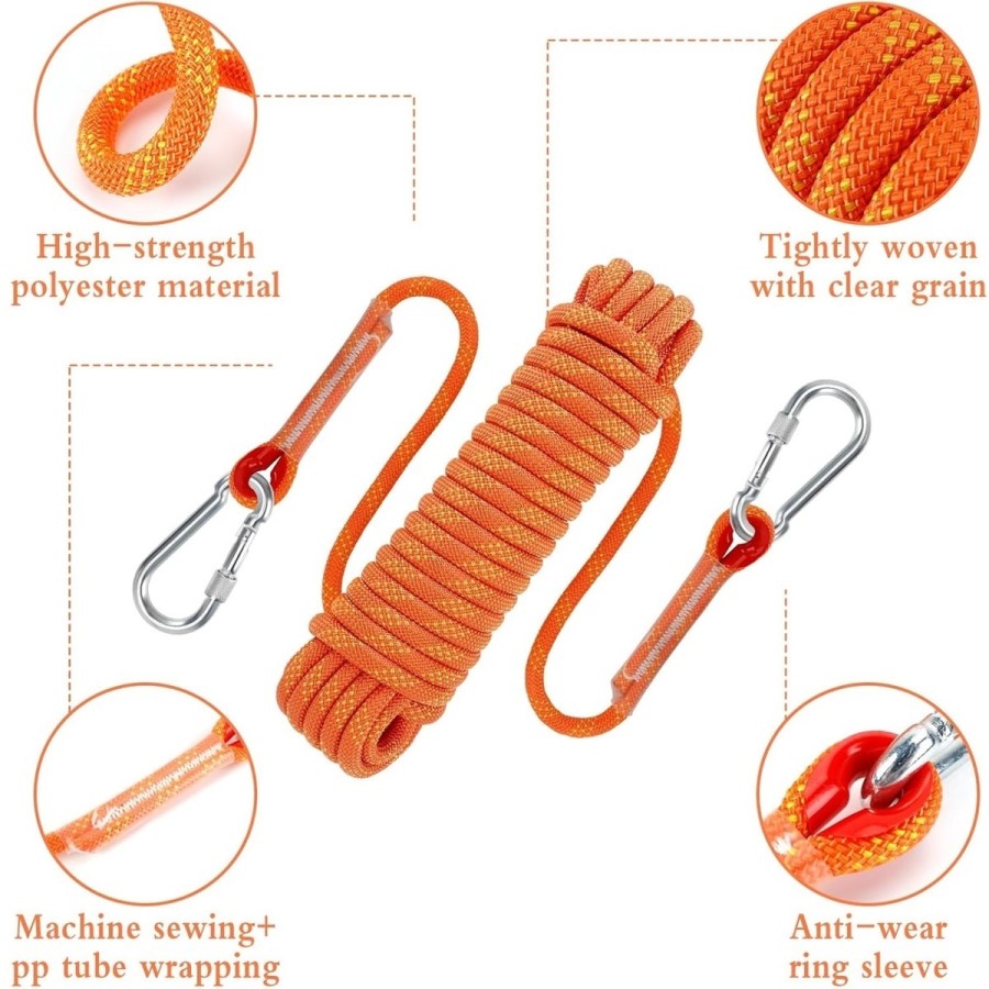 CRAFTMAX-Outdoor-Sicherheitsseil-10m-Nylon-Seil-10mm-statisches-Kletterseil-Rettungsseil-Feuerrettungsseil-fuer-Arbeiten-in-der-