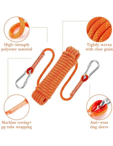 CRAFTMAX-Outdoor-Sicherheitsseil-10m-Nylon-Seil-10mm-statisches-Kletterseil-Rettungsseil-Feuerrettungsseil-fuer-Arbeiten-in-der-