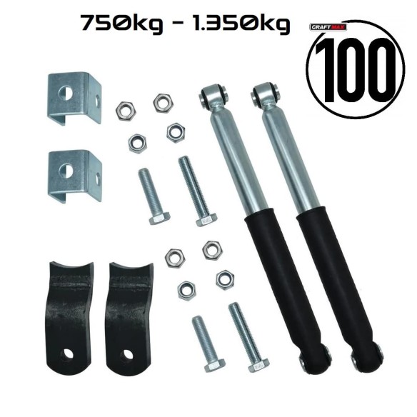 750-1350kg-Rad-Stossdaempfer-100-kmh-Zulassung-Einachs-PKW-Anhaenger