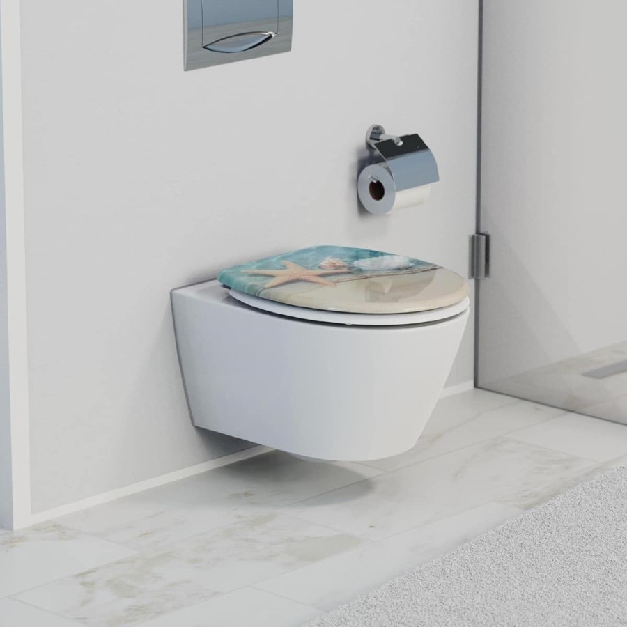WC-Sitz-Seestern-Muschel-Luxus-Elegantes-Design