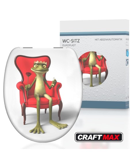 Toilettenbrille-Frosch-Koenig-hochwertige-Qualitaet-Elegantes-Design
