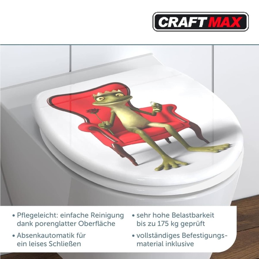 Toilettendeckel-Froschkoenig-hochwertige-Qualitaet-Elegantes-Design