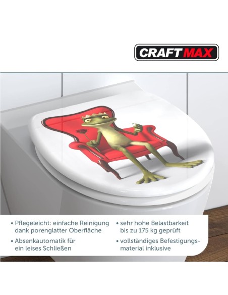 Toilettendeckel-Froschkoenig-hochwertige-Qualitaet-Elegantes-Design