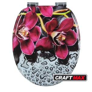 Toilettenbrille-Rote-Orchidee-hochwertige-Qualitaet-Elegantes-Design