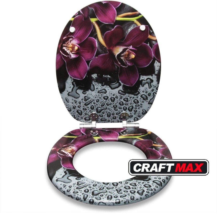 Toilettendeckel-Rote-Orchidee-hochwertige-Qualitaet-Elegantes-Design
