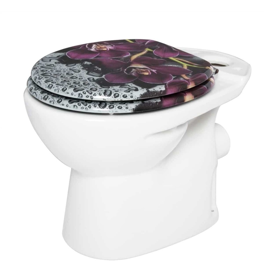 WC-Deckel-Rote-Orchidee-hochwertige-Qualitaet-Elegantes-Design