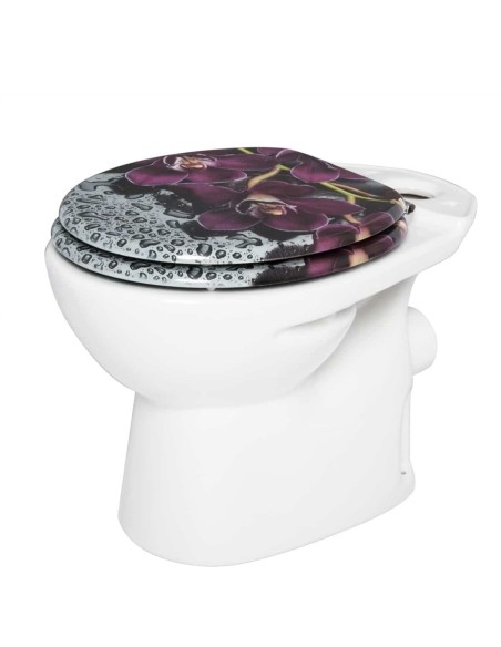 WC-Deckel-Rote-Orchidee-hochwertige-Qualitaet-Elegantes-Design