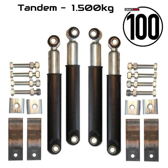 1.500kg-Rad-Stossdaempfer-100-kmh-Zulassung-Tandem-Doppelachse-PKW-Anhaenger