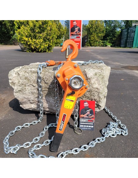 CRAFTMAX-Kettenzug-Hebelzug-Ratschenzug-Flaschenzug-3000Kg-3Ton-6m-Edelstahlkette