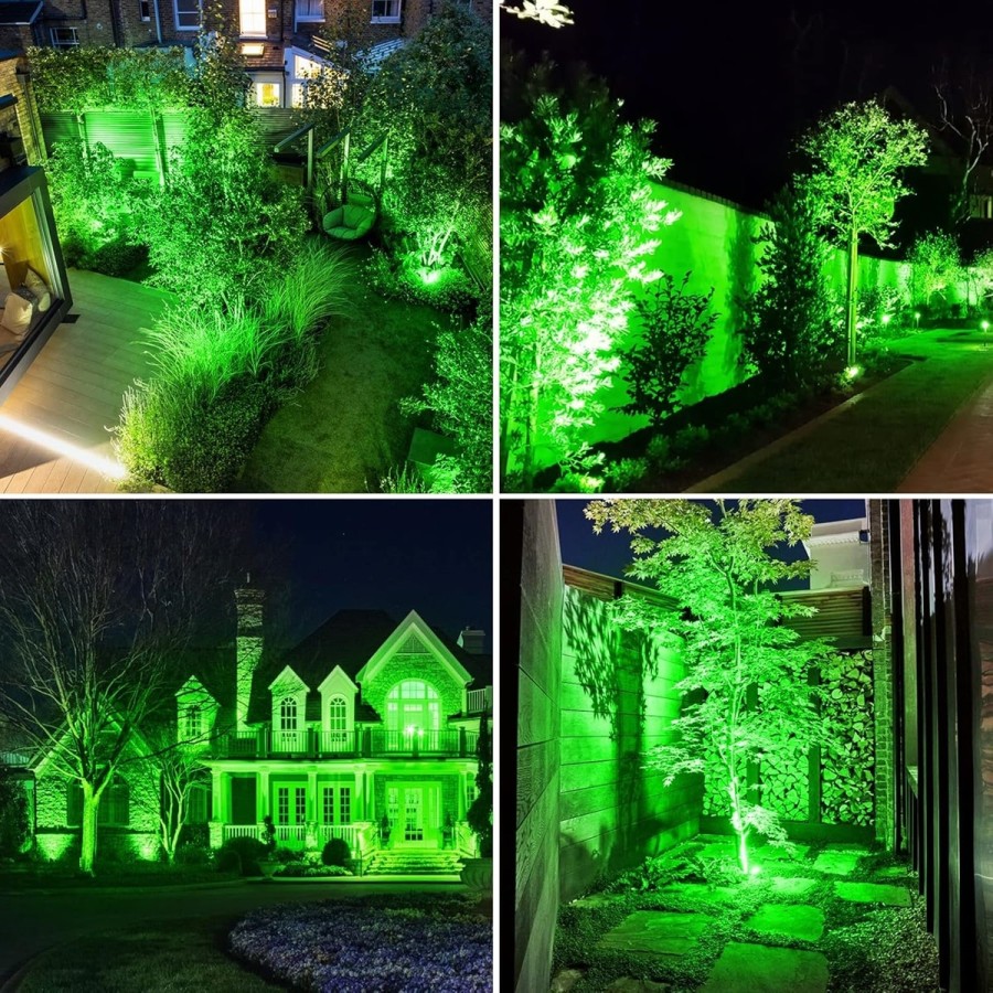 SOLAR-LED-Fluter-Gruen-Garten-Outdoor-Scheinwerfer-grosses-Solarpanel-show
