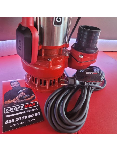 CRAFTMAX-Schmutzwasserpumpe-1500W-Max.-Druck-135-bar-Max.-Foerdermenge-84.000lh-1.400lmin.-Foerderhoehe-135m-2