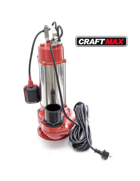 CRAFTMAX-Schmutzwasserpumpe-1300W-O40mm-Fremdkoerper-23.000-Lh-Foerderleistung-Cutter-Schwimmerschalter-7