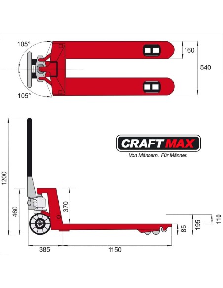 CRAFTMAX-Gabelhubwagen-2500kg-115cm-rot-9