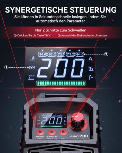 Elektroden-Schweissgeraet-230V-200-Ampere-IGBT-Inverter-MMA-Starter-Set-Hot-Start-Anti-Stick-ARC-Force-1 2