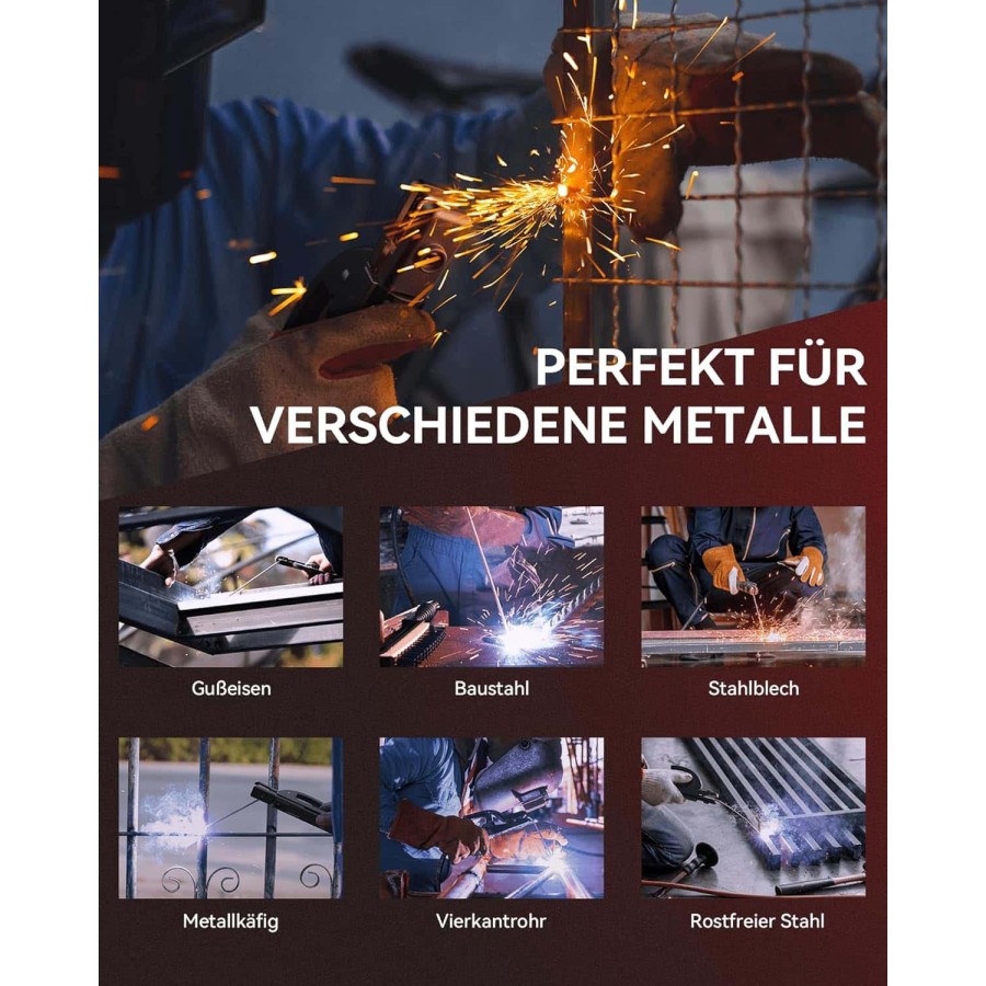 Elektroden-Schweissgeraet-230V-200-Ampere-IGBT-Inverter-MMA-Starter-Set-Hot-Start-Anti-Stick-ARC-Force-4